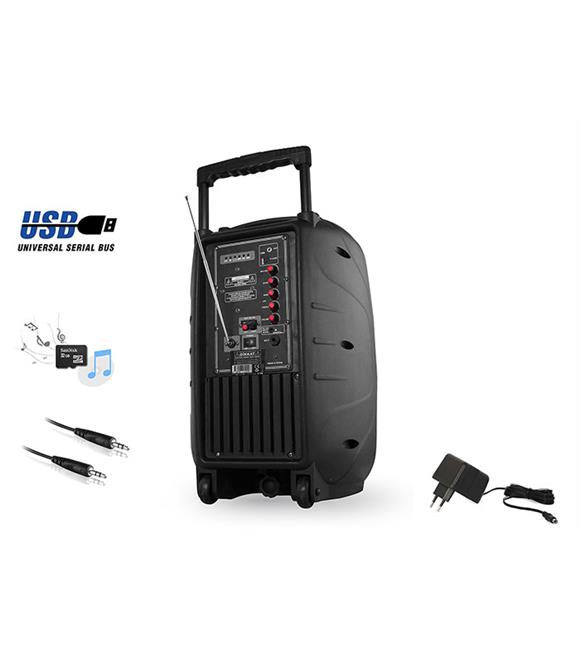 Mikado MD-87KP PLUS Siyah Usb+FM+TF Kart Des Kablosuz VHF El + Kafa Mic.Öğretmen-Toplantı Anfisi_1