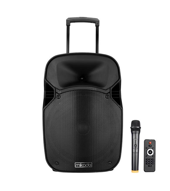 Mikado MD-87KP PLUS Siyah Usb+FM+TF Kart Des Kablosuz VHF El + Kafa Mic.Öğretmen-Toplantı Anfisi
