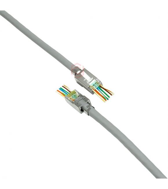 Frisby FNW-RJ4532N CAT6 EZ RJ45 100lü Yeni Nesil Delikli Metal Konnektör_2