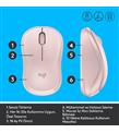 Logitech 910-006129 M220 Silent Sessiz Rose Kablosuz Mouse_1)