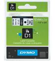 DYMO S0720530 D1 Yedek Şerit, 12 mm x 7 mt, Beyaz- Siyah (45013)