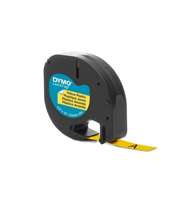 DYMO S0721620 LetraTag Plastik Şerit ( 12 mm X 4 mt ) , Sarı (59423) 91202