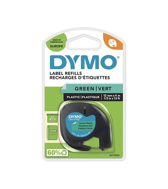 DYMO S0721640 LetraTag Plastik Şerit ( 12 mm X 4 mt ) , Yeşil (59425 ) 91204_1