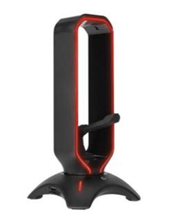 Rampage RM-H66 GUARD Siyah RGB Işıklı 2-Usb Port Kulaklık İçin Stand