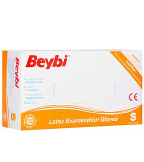 Beybi Lateks Pudralı (S) Small Beden Muayene Eldiven 100lü Paket