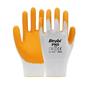 Beybi Nitril PMK PN5 Beyaz Sarı Örme Polyoster Nitril  9 Beden 12li Paket EN388 (3121X)