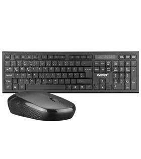 Everest KM-6121 Siyah Kablosuz Q Slim Klavye + Mouse Set