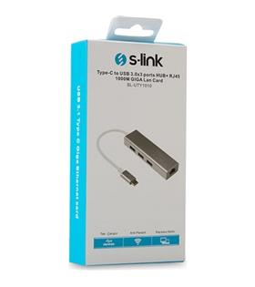 S-link SL-UTY1010 Tpye-c To Usb 3.0 - 3 Ports + rj Gıgabıt Ethernet Hub