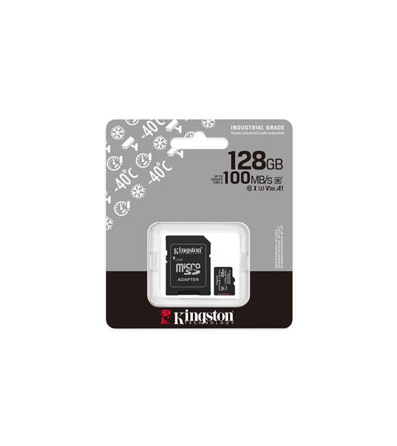 Kingston SDCIT2-128GB 128GB microSDXC Industrial C10 A1 pSLC Card + SD Adapter Hafıza Kartı Hafıza Kartları