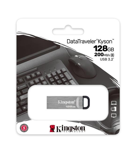 Kingston DTKN-128GB 128GB DataTraveler Kyson 200MB-s Metal USB 3.2 Gen 1 Flash Bellek_1