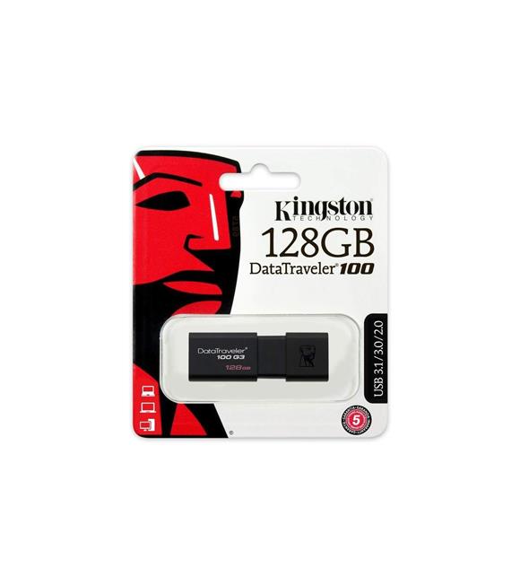 Kingston DT100G3 128 Gb USB 3.0 Siyah Plastik Kasa Flash Bellek_1