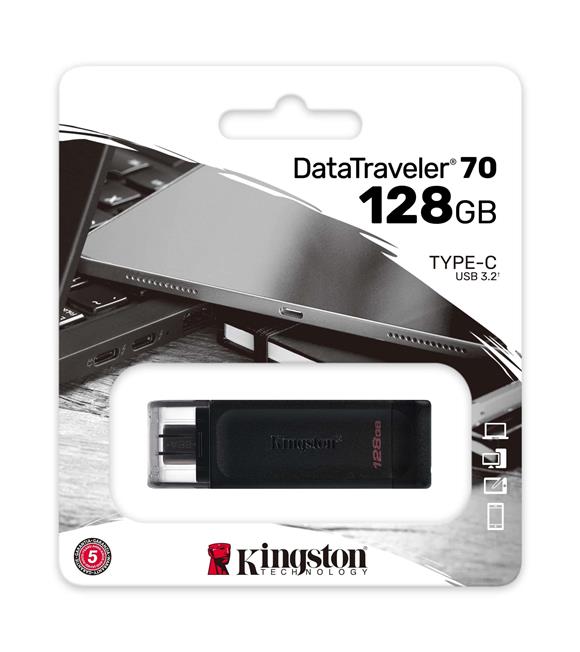 Kingston DT70 128GB USB-C 3.2 Gen 1 Type-C Flash Bellek_1