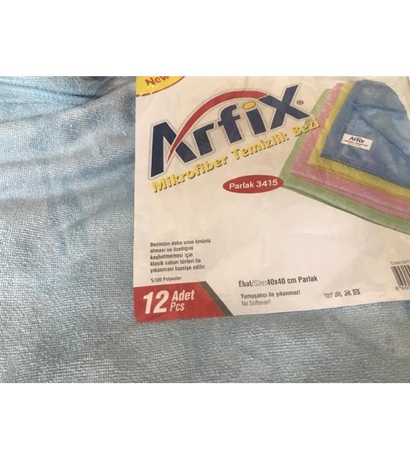 Arfix Mikrofiber Temizlik Bezi 12li 40X40 Parlak