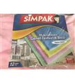 Simpak Mikrofiber Genel Temizlik Bezi 12li 40X40 (Süper 3233)