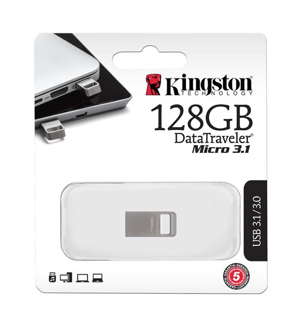 Kingston DTMC3-128 128GB DTMicro USB3.1 Metal Kasa Flash Bellek_1