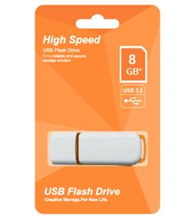 Oem Elba 8GB Plastik Beyaz-Turuncu 3.2 USB Flash Bellek Bilgisayar