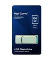 Elba 64GB Plastik Beyaz-Mavi 2.0 USB Flash Bellek