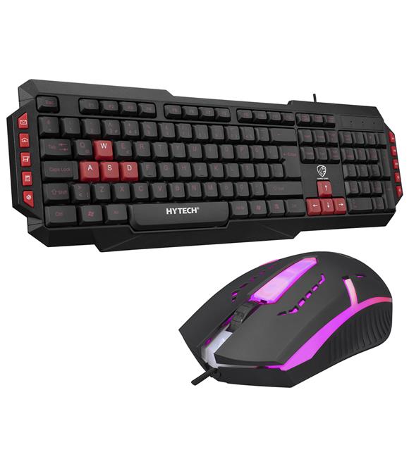 Hytech HYK-46 GAMY COMBO Siyah USB Kırmızı Tuşlu Q Gaming Oyuncu Klavye + Mouse Set