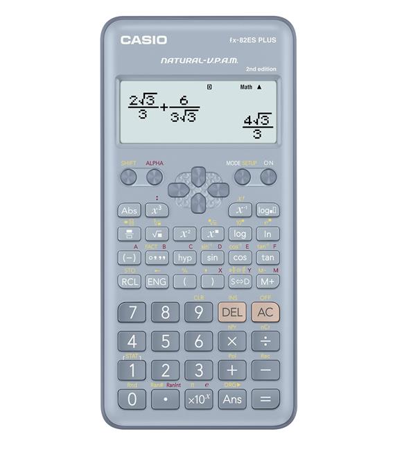 Casio FX-82ES Plus Mavi Bilimsel Fonksiyonlu Hesap Makinesi 2.Versiyon