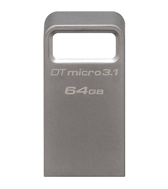 Kingston DTMC3-64 64GB DTMicro USB 3.1-3.0 Type-A metal ultra-compact drive Flash Bellek