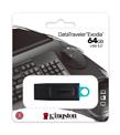 Kingston DTX-64GB 64GB USB3.2 Gen 1 DataTraveler Exodia (Black + Teal) Flash Bellek_1)