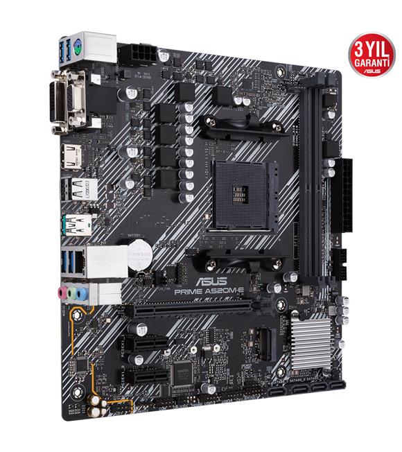 Asus Prime A520M-E AMD AM4 64GB DDR4 4600Mhz M2 Dvi-Vga-Hdmi mATX Anakart_1