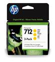 HP 712 Yellow Sarı 29ML 3Lü Paket Plotter Kartuşu 3ED79A