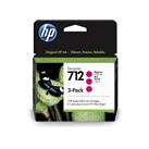 HP 712 Magenta Kırmızı 29ML 3Lü Paket Plotter Kartuşu 3ED78A