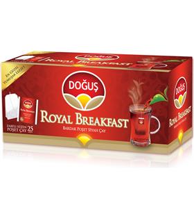 Doğuş Royal Breakfast Süzen Poşet Çay 25x2 gr Bardak Poşet Çaylar