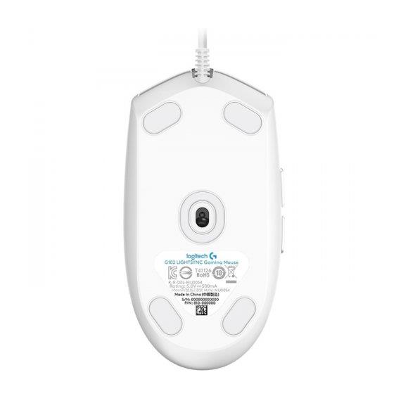 Logitech 910-005824 G102 LightSync Beyaz 8000DPI 6 Tuş Optik RGB White Kablolu Gaming (Oyuncu) Mouse