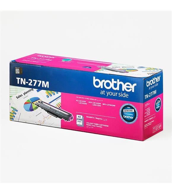 Brother TN-277M 2.300 Sayfa Magenta Kırmızı Toner HL-L3270CDW DCP-L3551CDW MFC-L3750CDW