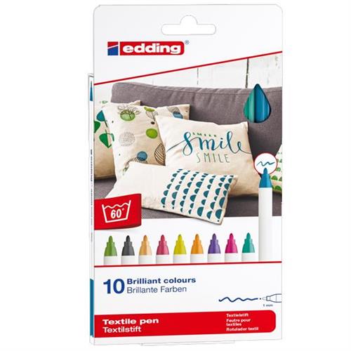 Edding Kumaş Boyama Kalemi 10 Lu Kutu Fun E-4600 Okula Dönüş Kampanyası Boya Gereçleri