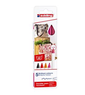 Edding Kumaş Boyama Kalemi 2-3 MM Warm 5 Lİ 4500 / 5S