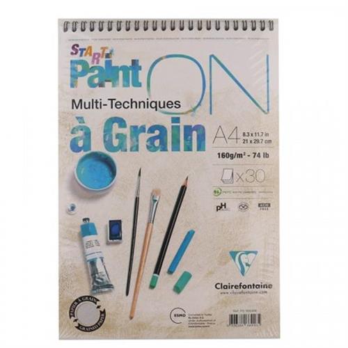 Clairefontaine Resim Defteri paint-On A Grain Start Çizim Blok 30 YP A4 160 GR PD966418 Okula Dönüş Kampanyası Defterler