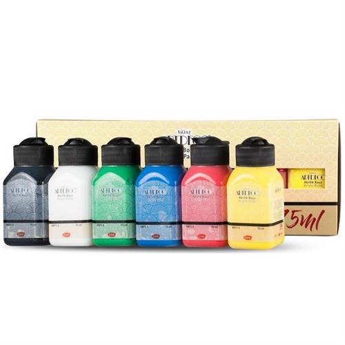 Artdeco Akrilik Boya 6x75 ML Set Canlı Renkler LV-Y-070I-AS1 Okula Dönüş Kampanyası Boya Gereçleri