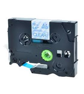 Brother TZE-133 12 mm Şeffaf Üzeri Mavi Laminasyonlu Etiket