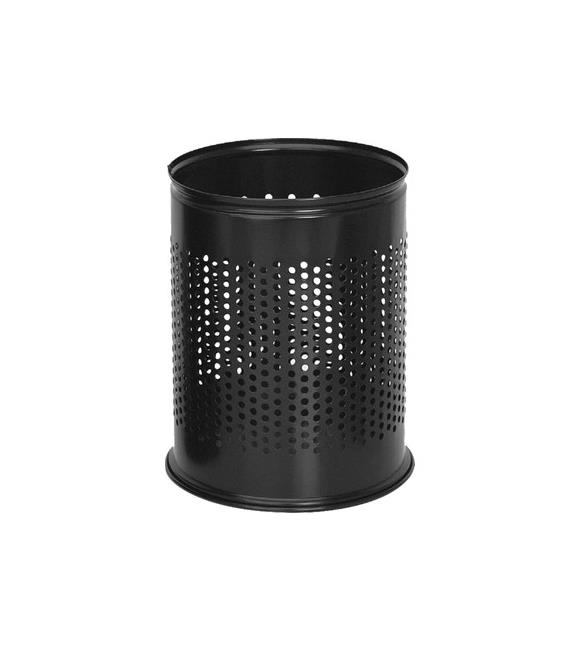 Mimaks Çöp Kovası Metal Yarı Perforeli Siyah D-2