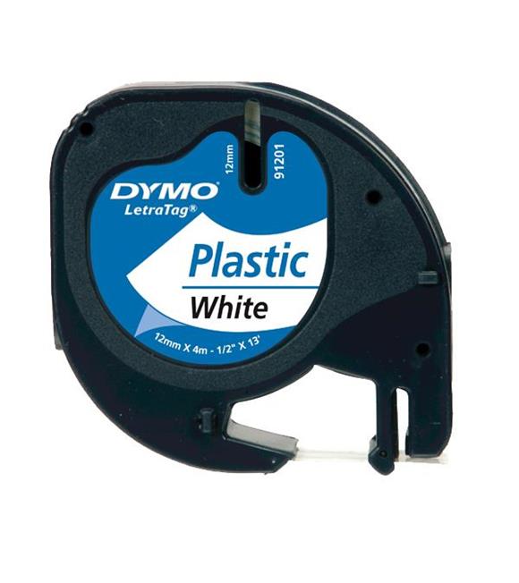 Dymo Letratag Şerit Plastik 12 MMx4 MT Beyaz 91201 (59422)