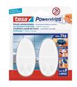 Tesa Askı İz Bırakmadan Sökülebilir Büyük Oval Beyaz PowersTrips 58013