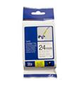 Brother TZE-FX251 24 mm Beyaz Üzeri Siyah Esnek Laminasyonlu Etiket