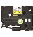 Brother TZE-FX651 24 mm Sarı Üzeri Siyah Esnek Laminasyonlu Etiket