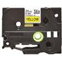 Brother TZE-FX651 24 mm Sarı Üzeri Siyah Esnek Laminasyonlu Etiket