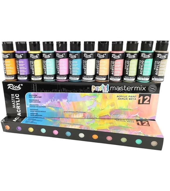 Rich Akrilik Boya Master Mix Pastel Renk Set 12 Li 06011409