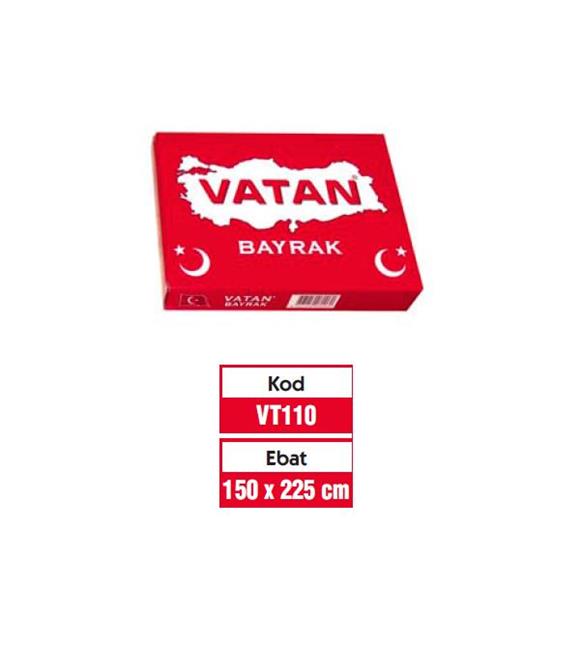 Vatan Türk Bayrağı Polyester 150x225 VT110