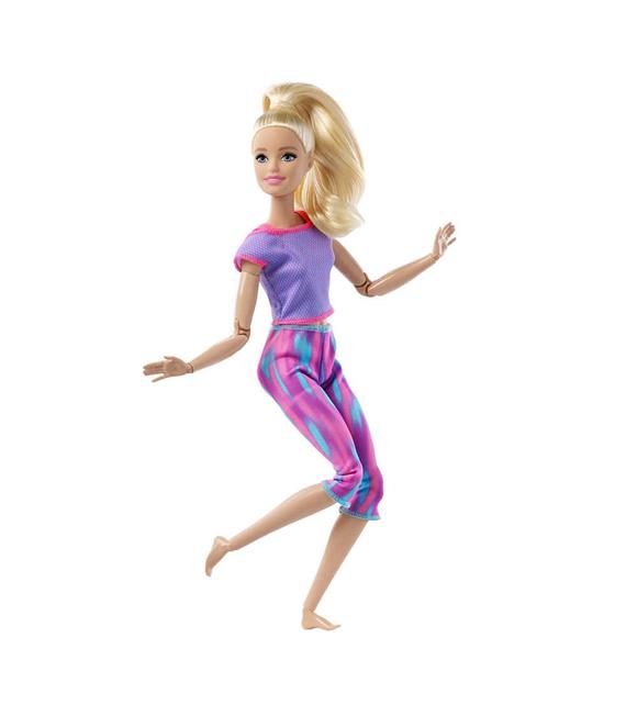 Barbie Sonsuz Hareket Bebeği Sarışın Desenli Taytlı GXF04