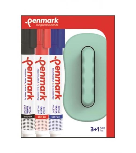 Penmark Tahta Kalemi 3 Lü Set+Silgi HS-305-TK3S