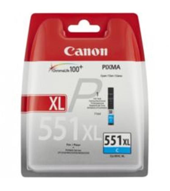 Canon CLI-551XL C Cyan Mavi Yüksek Kapasiteli Mürekkep Kartuş IP7250 MX925