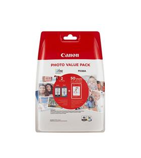 Canon PG-46 CL-56 Multipack 2'li Mürekkep Kartuş 50 adet 10x15 Fotoğraf Kağıdı Hediyeli Kartuş Ve Toner