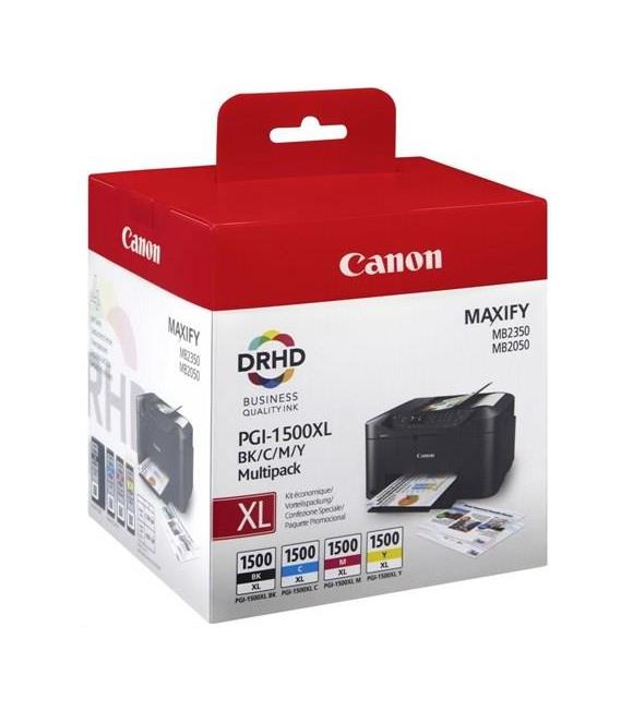 Canon PGI-1500XL Black-Cyan-Magenta-Yellow Siyah-Mavi-Kırmızı-Sarı Multipack 4
