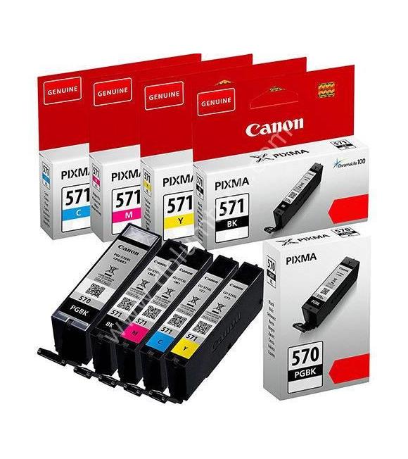 Canon PGI-570 CLI-571 Cyan-Magenta-Yellow-Black Mavi-Kırmızı-Sarı-Siyah Multipack 4'lü Mürekkep Kart